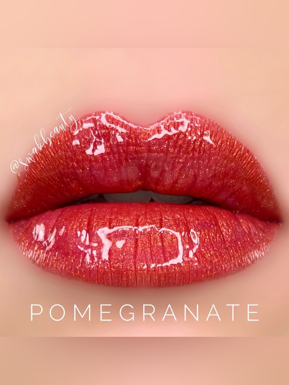 Lipsense Pomegranate NEW Cool Red Orange Gold Shimmer Long Last Liquid Lipstick